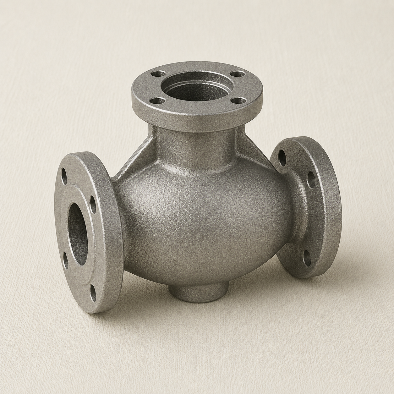 Industrial T-Port Valve Body